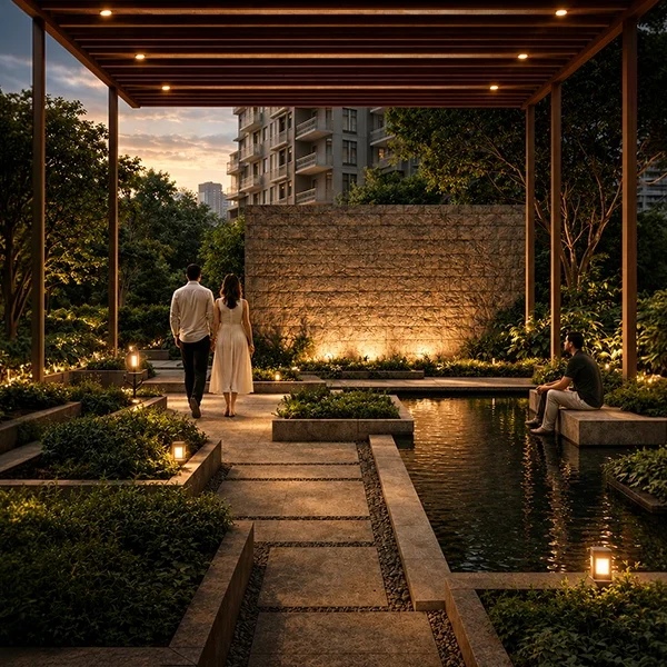 Zen meditation and herb garden at Highland Mayfields offering a peaceful outdoor relaxation space.
